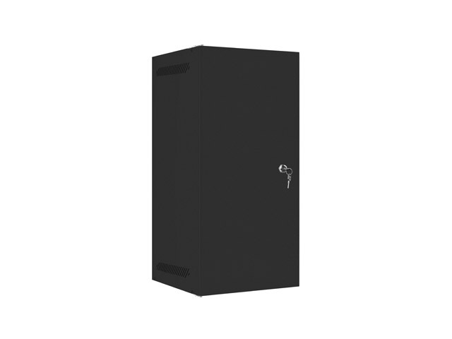 Шкаф за техника - Rack Lanberg rack cabinet 10" wall-mount 12U-280x310 for self-assembly with metal door black (flat pack)на ниска цена с бърза доставка - BestPC.BG