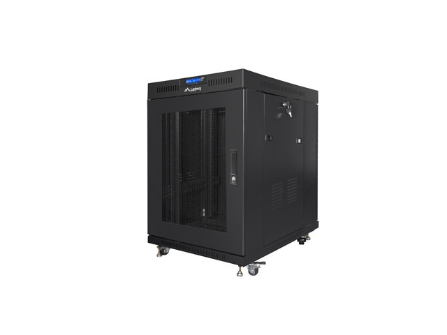 Шкаф за техника - Rack Lanberg rack cabinet 19" free-standing 15U-800x1000 (flat pack) with mesh door lcd black v2на ниска цена с бърза доставка - BestPC.BG