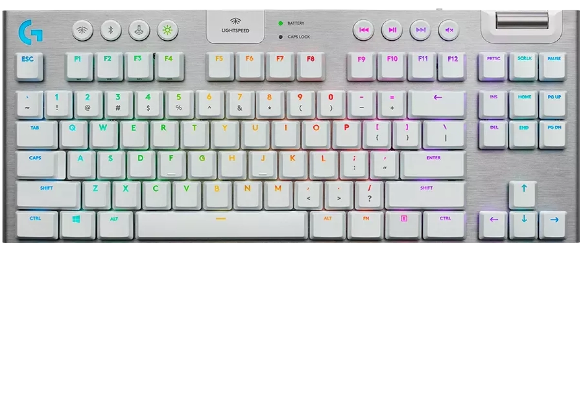 Клавиатура LOGITECH G915 X LIGHTSPEED TKL Wireless Gaming Keyboard - WHITE - US INT'L - 2.4GHZ-BT - EMEA28i-935 - TACTILEна ниска цена с бърза доставка - BestPC.BG