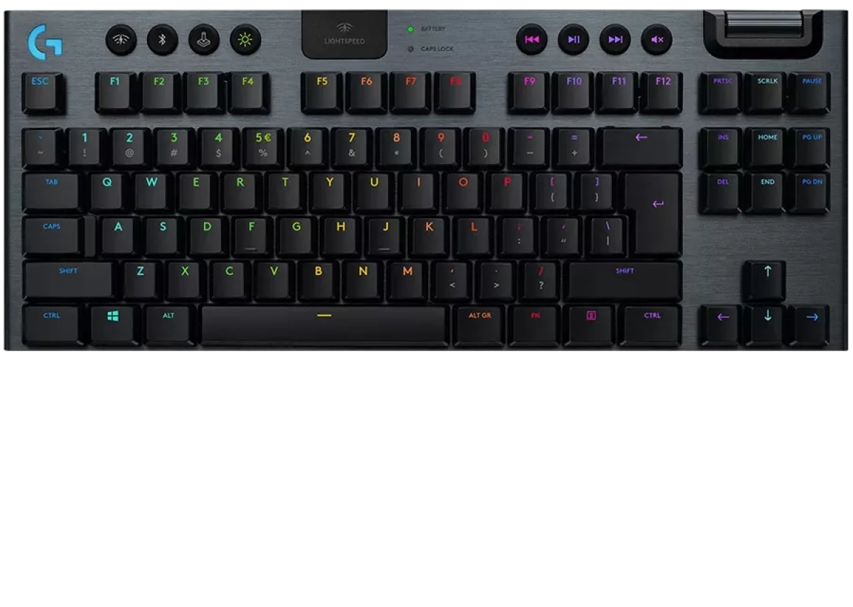 Клавиатура LOGITECH G915 X LIGHTSPEED TKL Wireless Gaming Keyboard - BLACK - US INT'L - 2.4GHZ-BT - EMEA28i-935 - CLICKYна ниска цена с бърза доставка - BestPC.BG