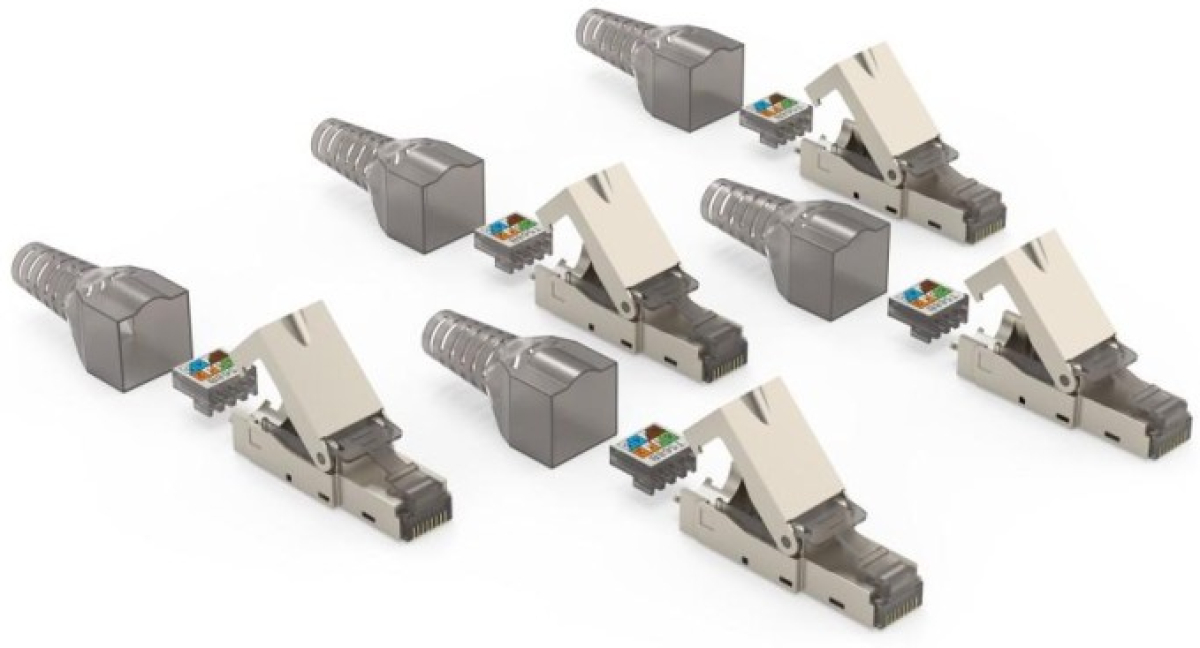 HAMA Комплект мрежови конектори, CAT 6a, 10 Gbit-s, екраниран, инсталиране без инструменти, 5 брна ниска цена с бърза доставка - BestPC.BG