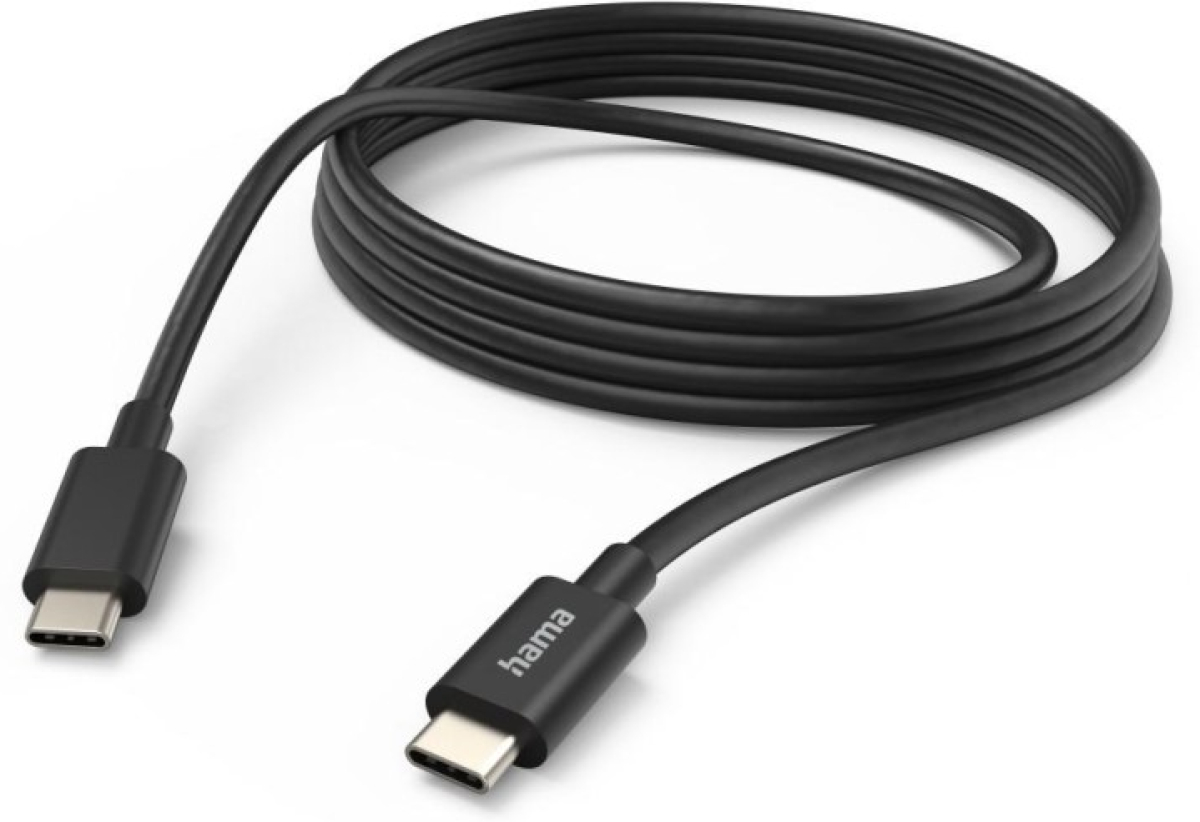 Hama Кабел за зареждане, USB-C - USB-C, 3 м, черенна ниска цена с бърза доставка - BestPC.BG