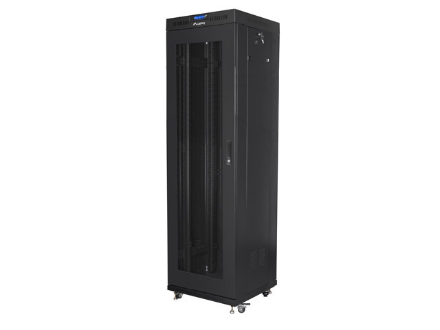Шкаф за техника - Rack Lanberg rack cabinet 19" free-standing 42U-600x600 (flat pack) with mesh door lcd black v2на ниска цена с бърза доставка - BestPC.BG