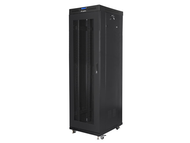 Шкаф за техника - Rack Lanberg rack cabinet 19" free-standing 42U-600x800 (flat pack) with mesh door lcd black v2на ниска цена с бърза доставка - BestPC.BG