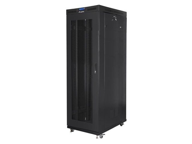 Шкаф за техника - Rack Lanberg rack cabinet 19" free-standing 42U-800x1000 (flat pack) with mesh door lcd black v2на ниска цена с бърза доставка - BestPC.BG