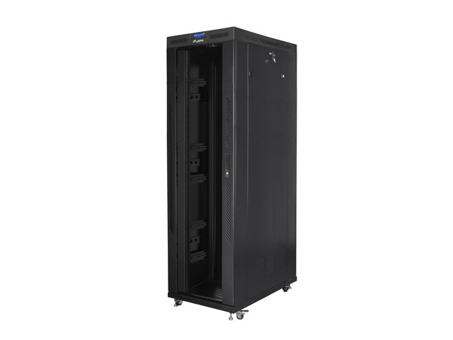 Шкаф за техника - Rack Lanberg rack cabinet 19" free-standing 42U-800x1200 (flat pack) with glass door lcd black v2на ниска цена с бърза доставка - BestPC.BG