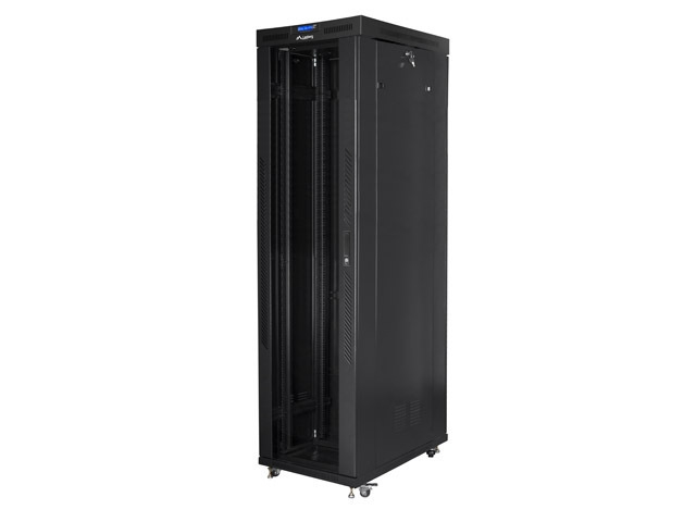 Шкаф за техника - Rack Lanberg rack cabinet 19" free-standing 47U-800x1000 (flat pack) with glass door lcd black v2на ниска цена с бърза доставка - BestPC.BG