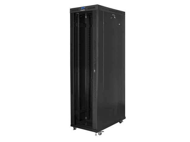 Шкаф за техника - Rack Lanberg rack cabinet 19" free-standing 47U-800x1200 (flat pack) with glass door lcd black v2на ниска цена с бърза доставка - BestPC.BG