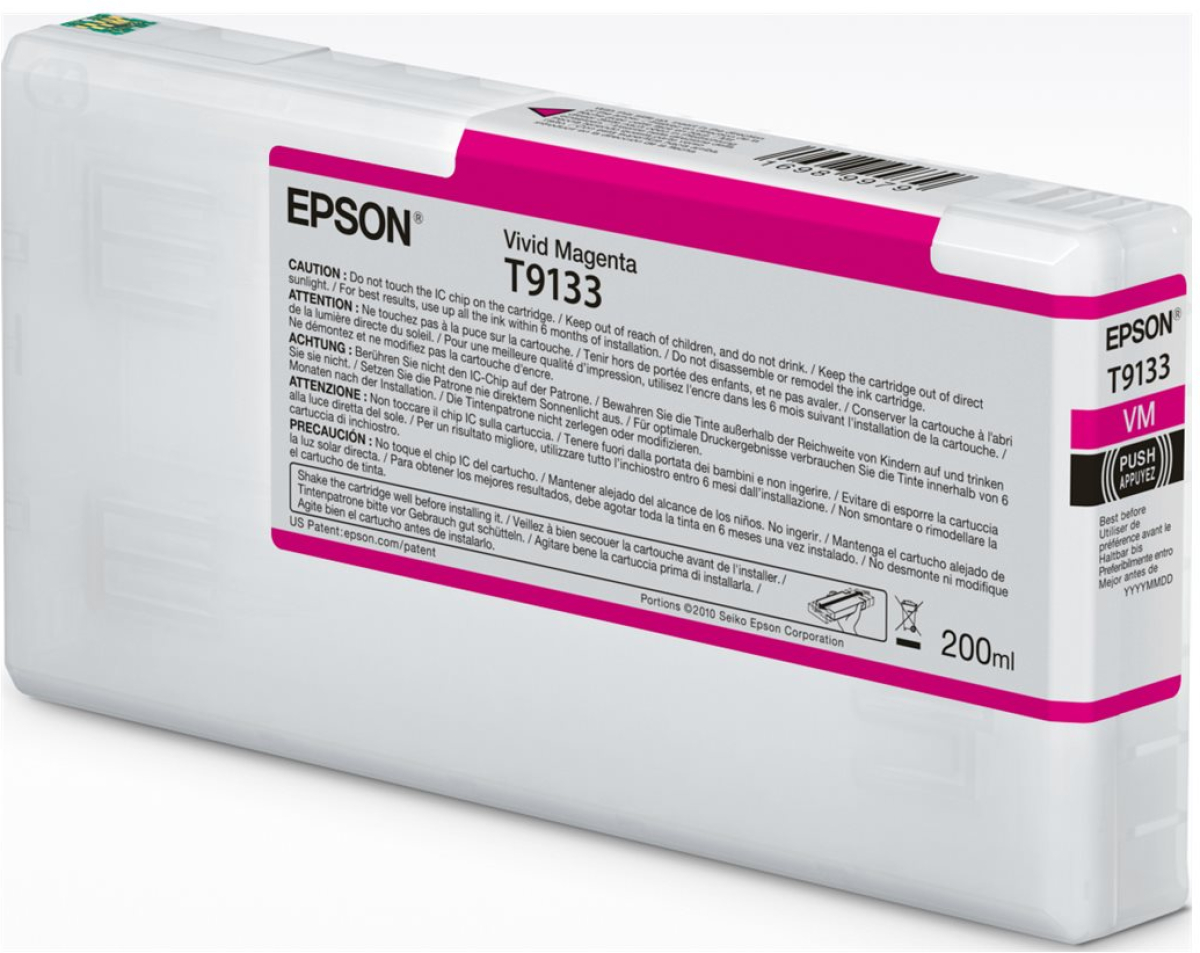 Касета с мастило EPSON 5LB T9133 Vivid Magenta Ink Cartridge 200mlна ниска цена с бърза доставка - BestPC.BG