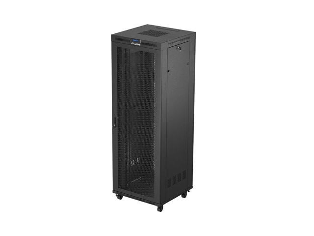 Шкаф за техника - Rack Lanberg rack cabinet 19" free-standing 47U-800X800 (FLAT PACK) with mesh door LCD blackна ниска цена с бърза доставка - BestPC.BG