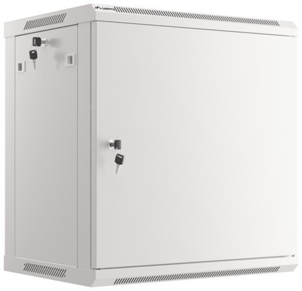 Шкаф за техника - Rack Lanberg rack cabinet 19" wall-mount 12U-600x450 for self-assembly with metal door grey (flat pack)на ниска цена с бърза доставка - BestPC.BG
