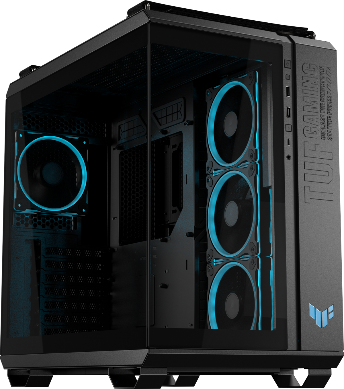 Кутия ASUS TUF Gaming GT502 Horizon ARGB Black Editionна ниска цена с бърза доставка - BestPC.BG