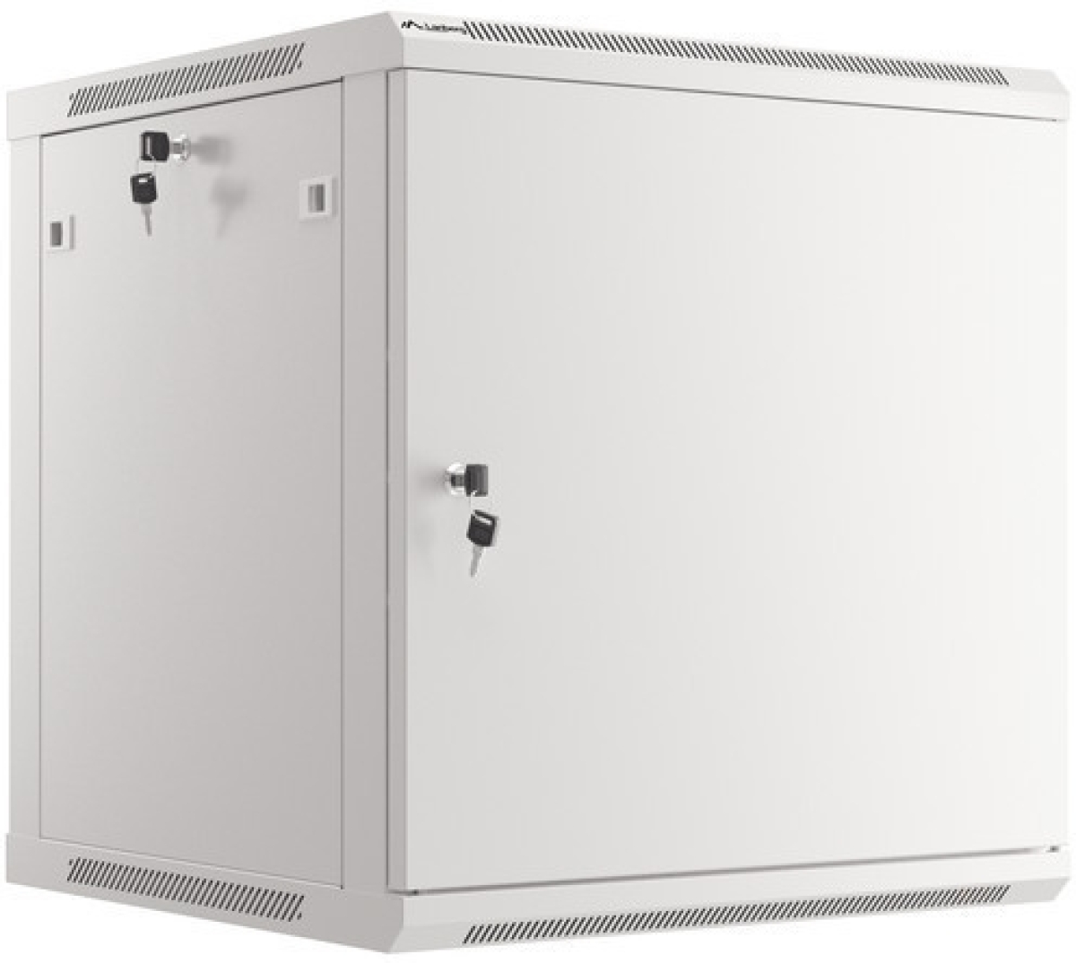 Шкаф за техника - Rack Lanberg rack cabinet 19" wall-mount 12U-600x600 for self-assembly with metal door grey (flat pack)на ниска цена с бърза доставка - BestPC.BG
