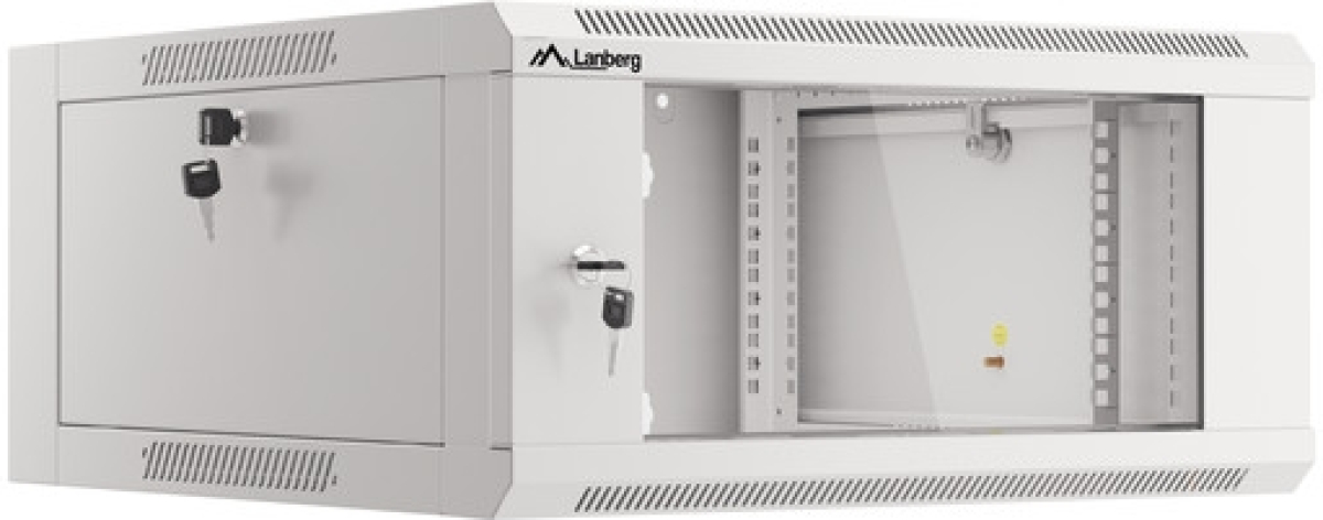 Шкаф за техника - Rack Lanberg rack cabinet 19" wall-mounted 4U 600 fast assembly (flat pack) greyна ниска цена с бърза доставка - BestPC.BG