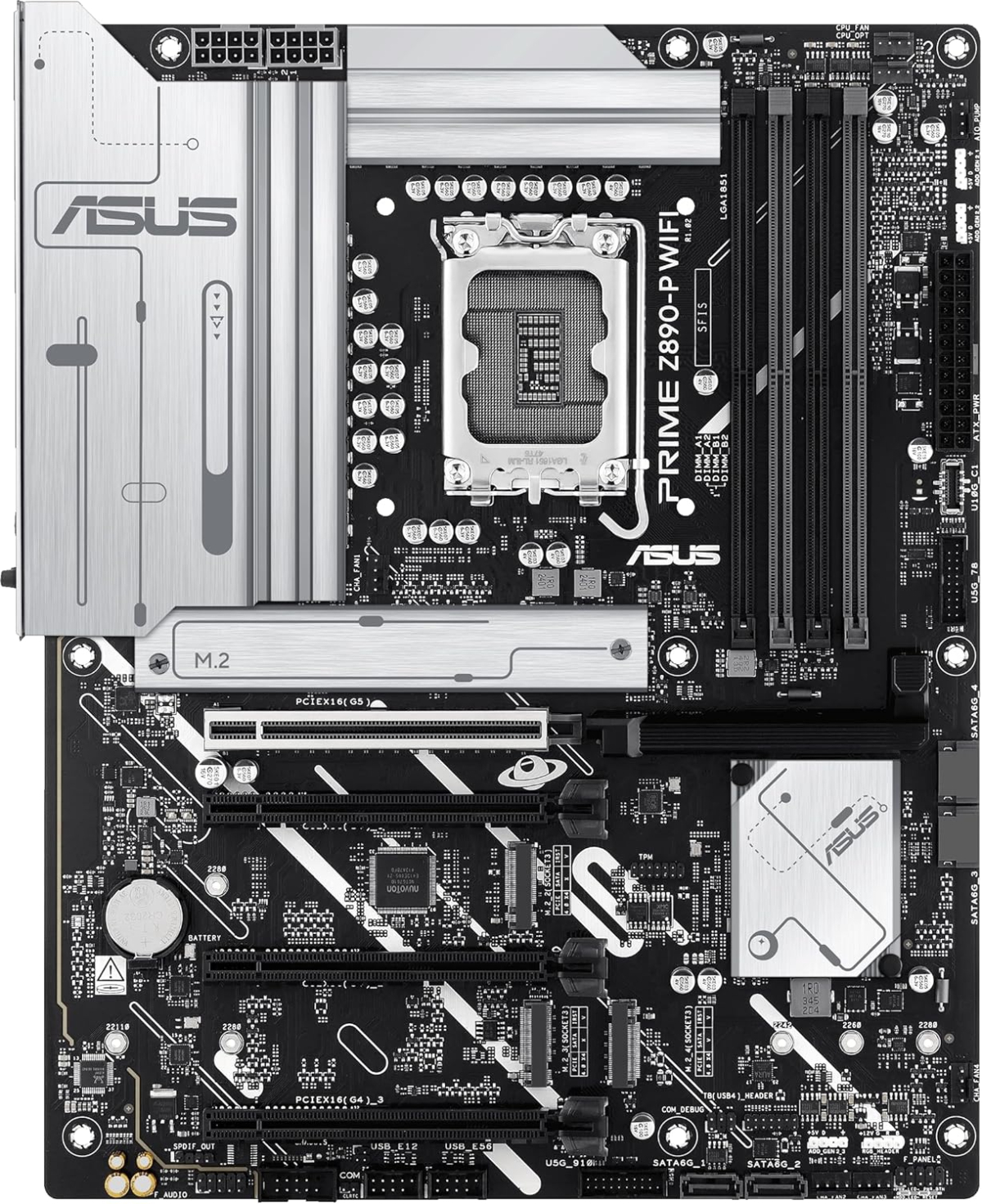 Дънна платка ASUS PRIME Z890-P WIFI - LGA 1851, 4 x DIMM слота, Максимален капацитет на паметта до 256 GB, DDR5, ATXна ниска цена с бърза доставка - BestPC.BG