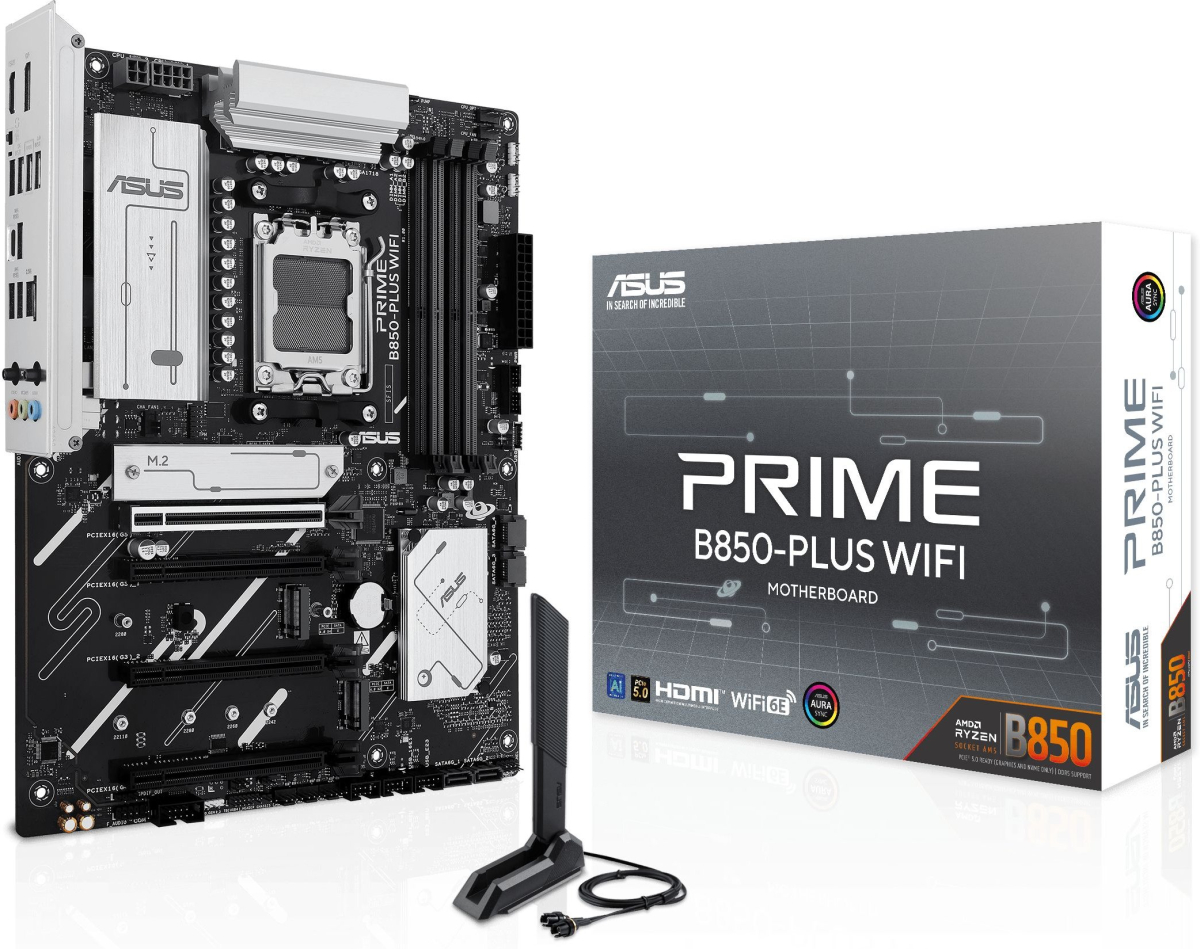 Дънна платка Asus Prime B850 Plus Wi-Fiна ниска цена с бърза доставка - BestPC.BG