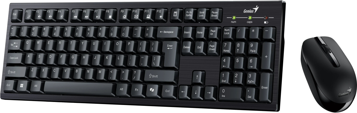 Genius клавиатура и мишка Wireless Keyboard and Mouse - KM-8101 Black - AI, BG, 2.4GHZ, чернана ниска цена с бърза доставка - BestPC.BG
