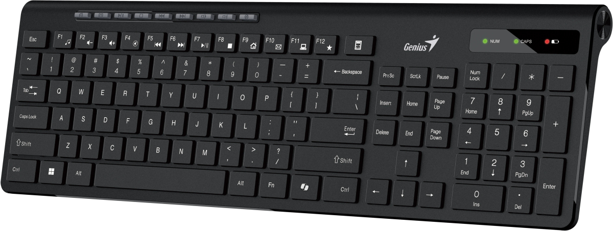 Геймърска Genius клавиатура кирилизирана безжична Wireless Slim Keyboard SlimStar 7230 Черна- AI, BG, 2.4Ghzна ниска цена с бърза доставка - BestPC.BG