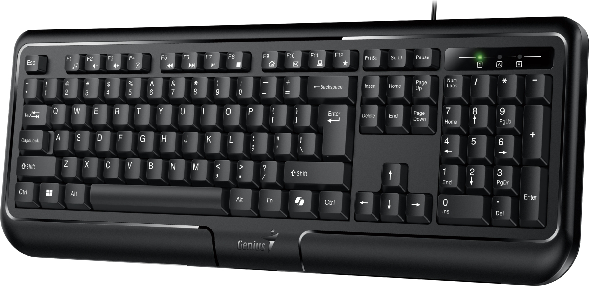 Genius клавиатура кирилизирана Smart Keyboard KB-118 II Black - AI, BG Layout, USB, Чернана ниска цена с бърза доставка - BestPC.BG