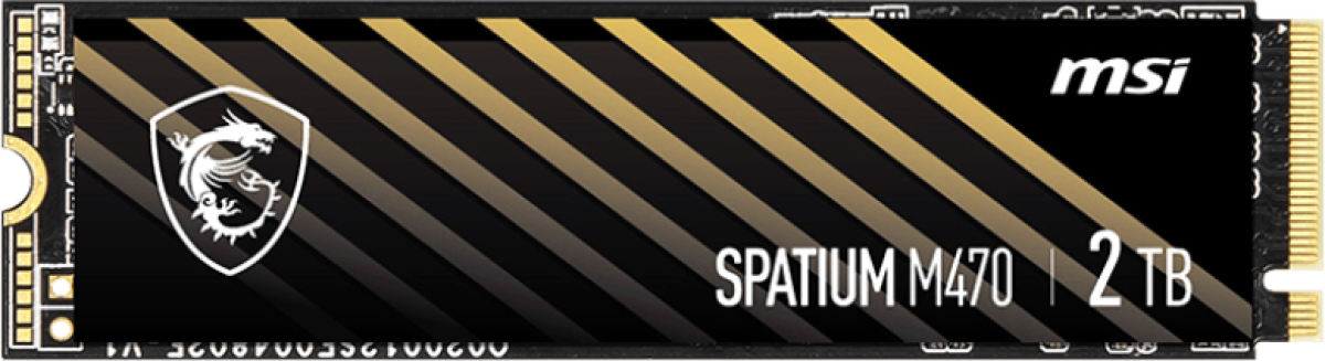 SSD MSI SPATIUM M470 - 2 TB, 3D NAND, 2 GB DDR4, PCIe Gen4x4, NVMe 1.3, M.2 2280на ниска цена с бърза доставка - BestPC.BG