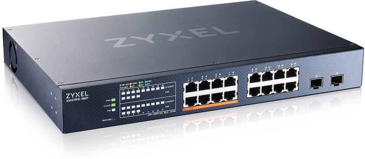 Комутатор/Суич ZyXEL XMG1915-18EP, 16-портов, 2x SFP, Gigabit, Управляем, PoEна ниска цена с бърза доставка - BestPC.BG