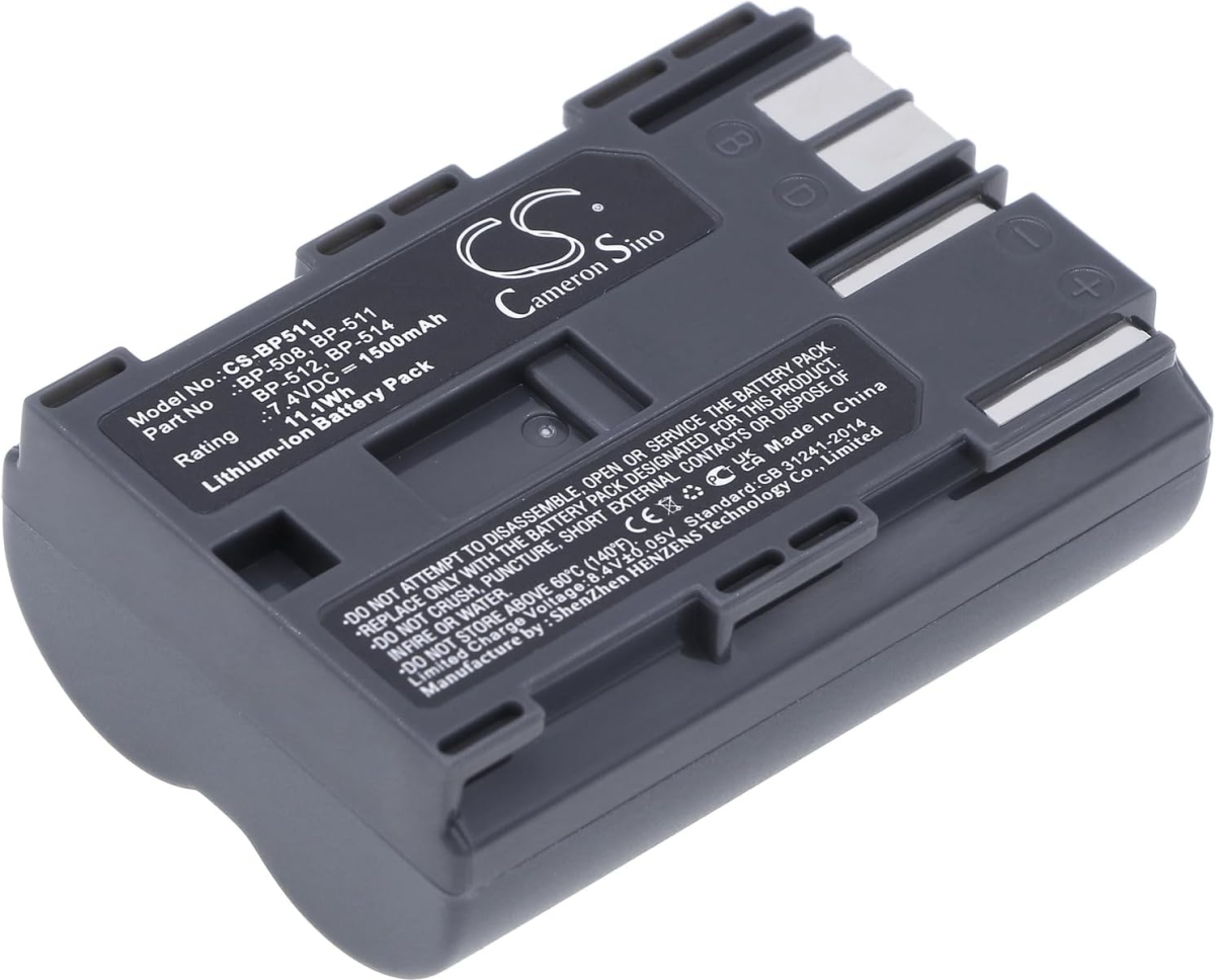 Аксесоар за фотоапарат CANON BP-511 LiIon - Батерия за апарат /камера, 7.4 V, 1500 mAh CAMERON SINO; CS-BP511на ниска цена с бърза доставка - BestPC.BG