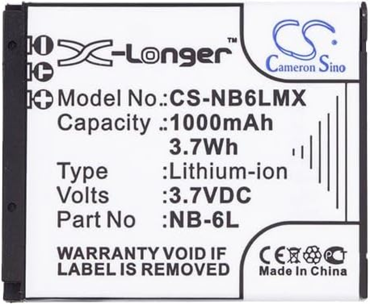 Аксесоар за фотоапарат CANON NB6L LiIon - Батерия за фотоапарат, 3.7 V, 1000 mAh LiIon Cameron Sino; CS-NB6LMXна ниска цена с бърза доставка - BestPC.BG