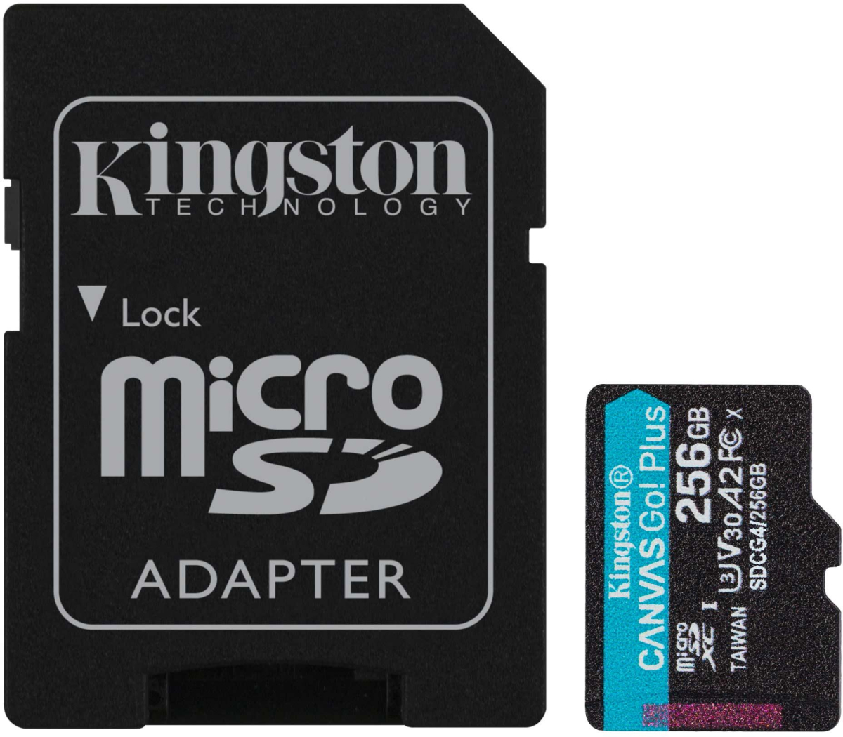 Kingston Canvas Go! Plus Gen4 microSDXC - 256 GB, 200MB/s., Card + Adapterна ниска цена с бърза доставка - BestPC.BG