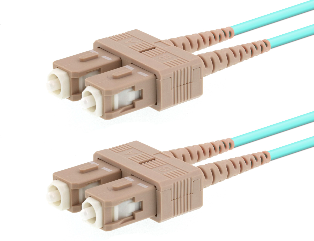 Оптична пач корда SC-SC мултимод OM4 дуплекс 3мм оптичен пач кабел — 2 метрана ниска цена с бърза доставка - BestPC.BG