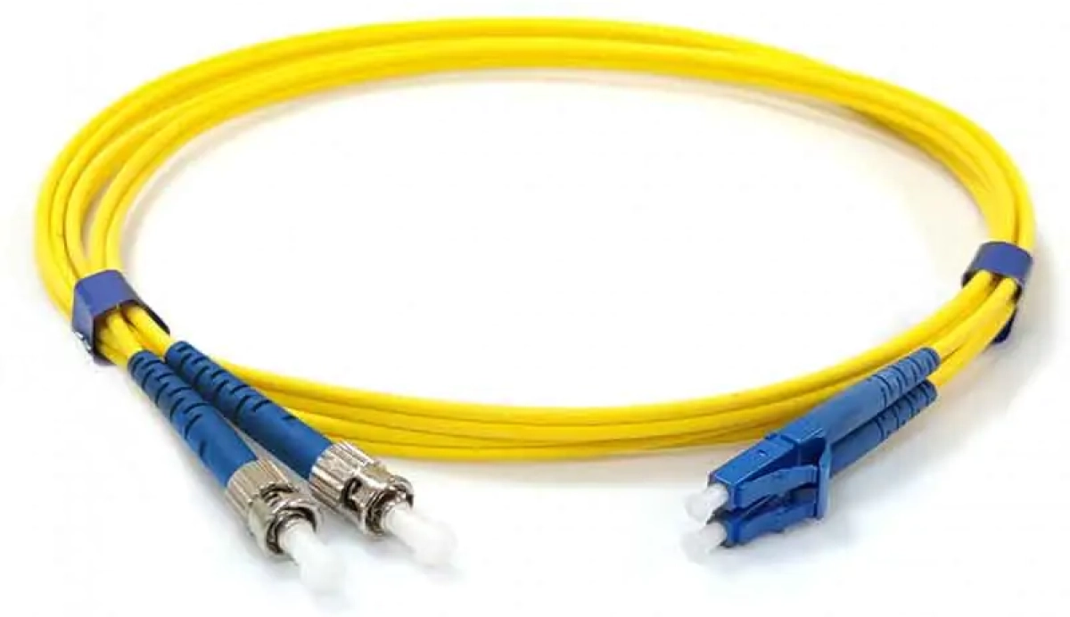 Оптична пач корда LC-UPC-ST-UPC, дуплекс, сингъл мод OS2, 3 мм оптичен пач кабел — 1 метърна ниска цена с бърза доставка - BestPC.BG