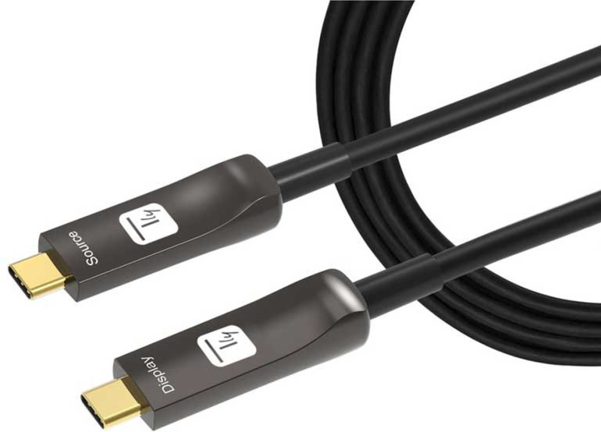 Кабел/адаптер Active USB-C M-M AOC Fiber Optic Cable 4K — 20 метрана ниска цена с бърза доставка - BestPC.BG