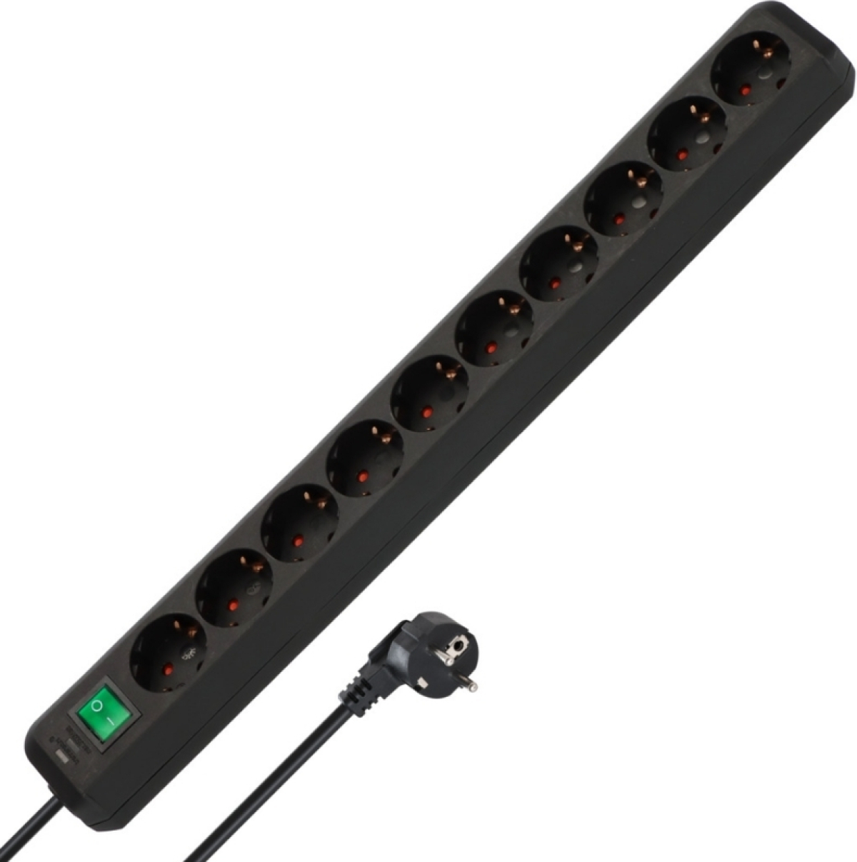 Контакт Разклонител 10x 2P+E с ключ и кабел 3m Черен - Brennenstuhl Eco-line BS1159300010на ниска цена с бърза доставка - BestPC.BG
