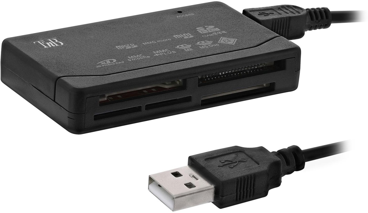 TNB Четец за карти, универсален, USB 2.0, черенна ниска цена с бърза доставка - BestPC.BG