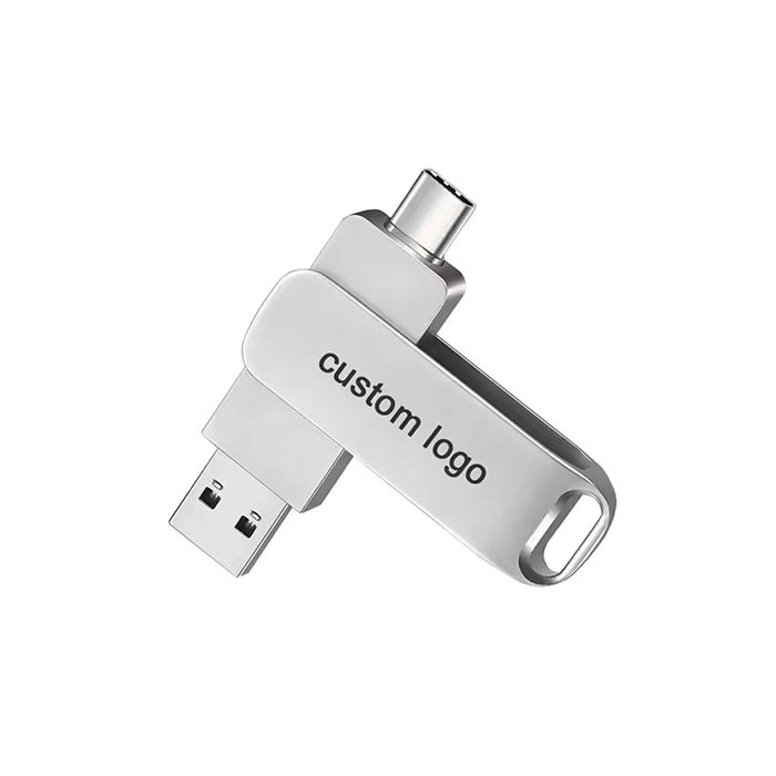 USB флаш памет Premium, 32 GB, USB 2.0, USB Type A, USB Type C, сребристана ниска цена с бърза доставка - BestPC.BG