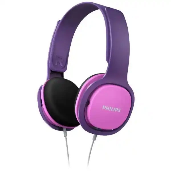 Слушалки Philips Kids SHK2000PK-00, розови/лилавина ниска цена с бърза доставка - BestPC.BG