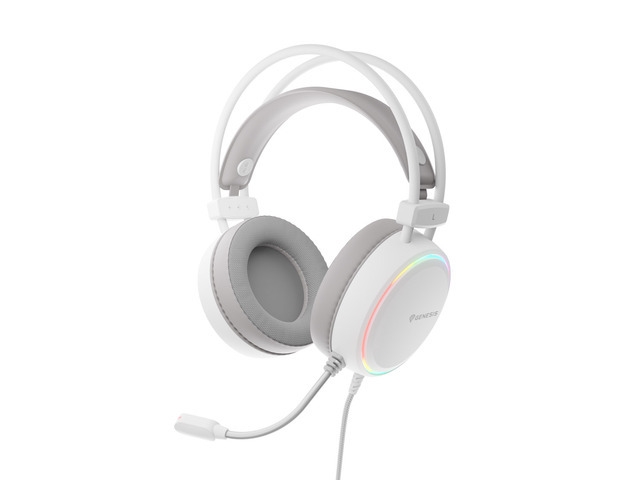 Слушалки Genesis Headset Neon 613 G2 With Microphone RGB Illumination, Белина ниска цена с бърза доставка - BestPC.BG