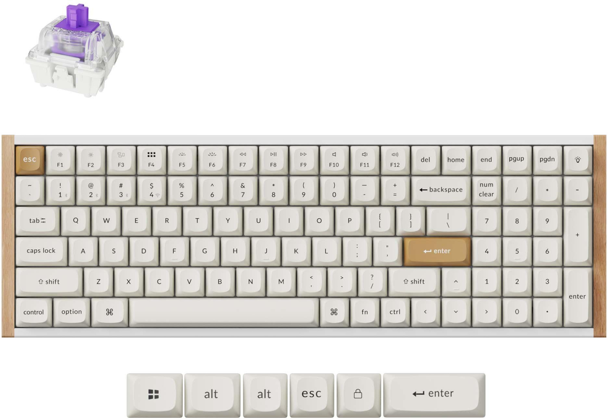 Геймърска механична клавиатура Keychron K4 HE Special Edition White - Wireless, Full Size, Бялана ниска цена с бърза доставка - BestPC.BG