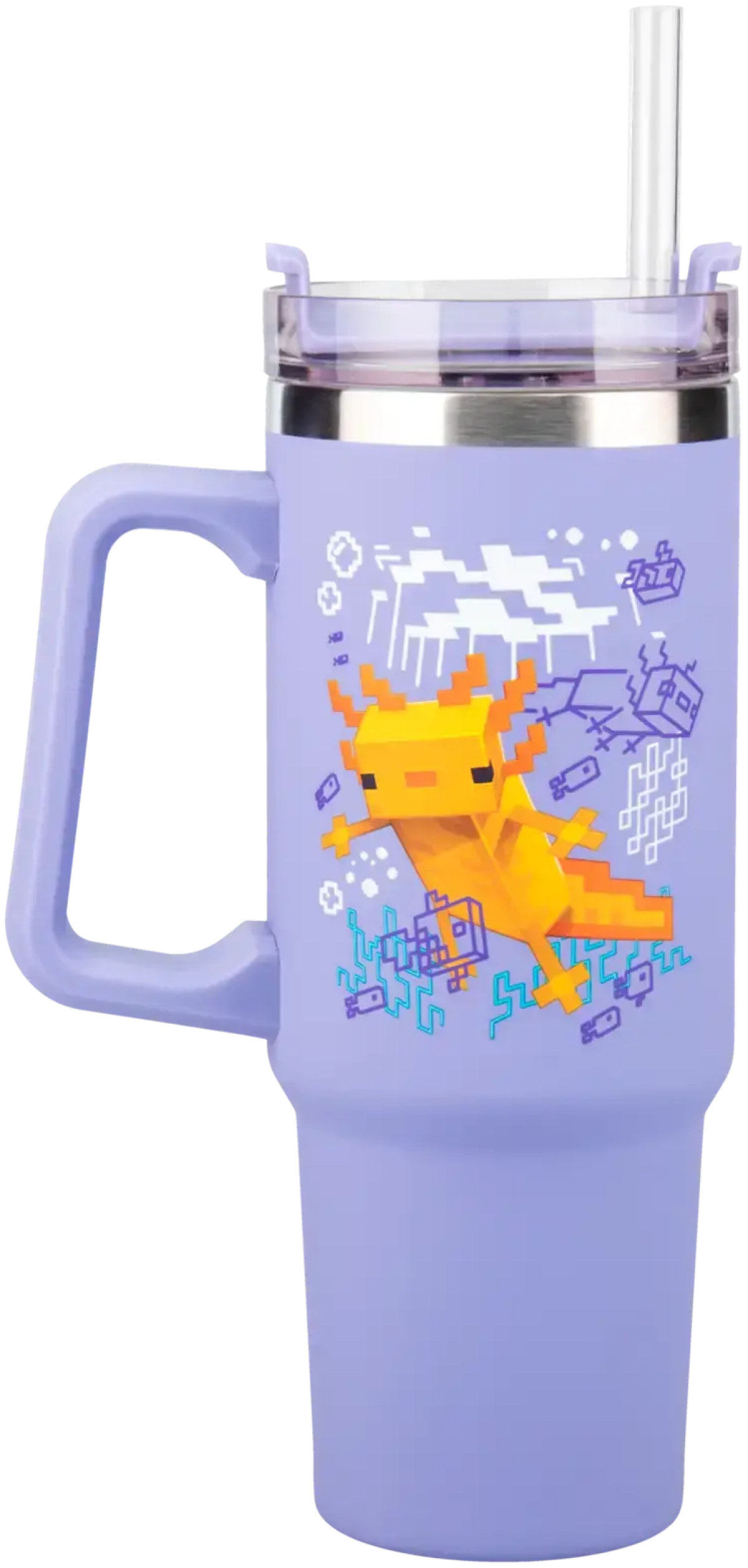 Чаша Paladone: Minecraft - Purple 900ml Multiway Travel Cup Straw,  PP14948MCFна ниска цена с бърза доставка - BestPC.BG
