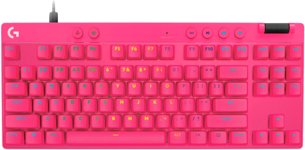 Клавиатура LOGITECH G PRO X TKL RAPID Gaming Keyboard - MAGENTA - US INT'L - USB - EMEA28i-935 - LINEARна ниска цена с бърза доставка - BestPC.BG
