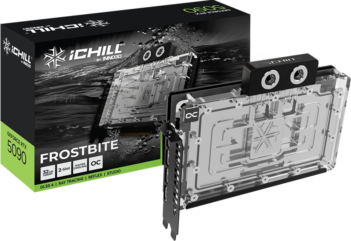 Видеокарта Inno3D GeForce RTX 5090 32GB GDDR7 iChill Frostbiteна ниска цена с бърза доставка - BestPC.BG