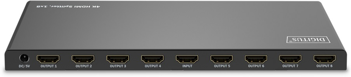 DIGITUS DS-55338 :: HDMI видео сплитер, 1x8, Splitter, 4K-60Hz(4:4:4), HDCP 2.2, EDID Controlна ниска цена с бърза доставка - BestPC.BG