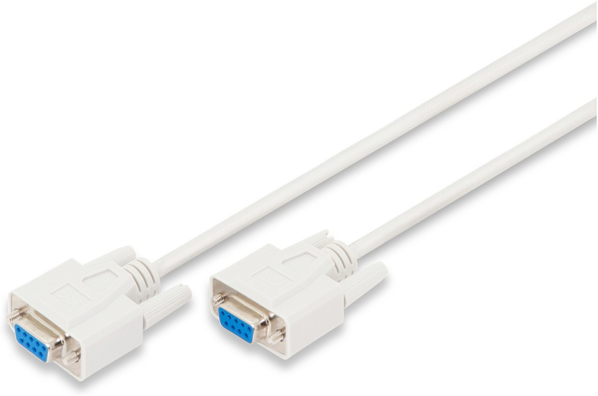 DIGITUS AK-610106-020-E :: Кабел RS-232, сериен кабел, DB9, F-F, бежов, 2.0 мна ниска цена с бърза доставка - BestPC.BG