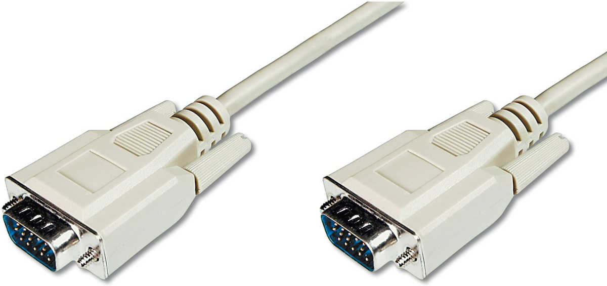 DIGITUS AK-310100-018-E :: Кабел VGA, HD15, M-M, бежов, 1.8 мна ниска цена с бърза доставка - BestPC.BG