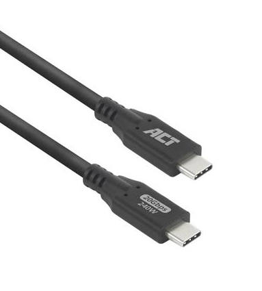 ACT Кабел USB-C - USB-C, 1 м - USB4, 20Gbps, 240Wна ниска цена с бърза доставка - BestPC.BG