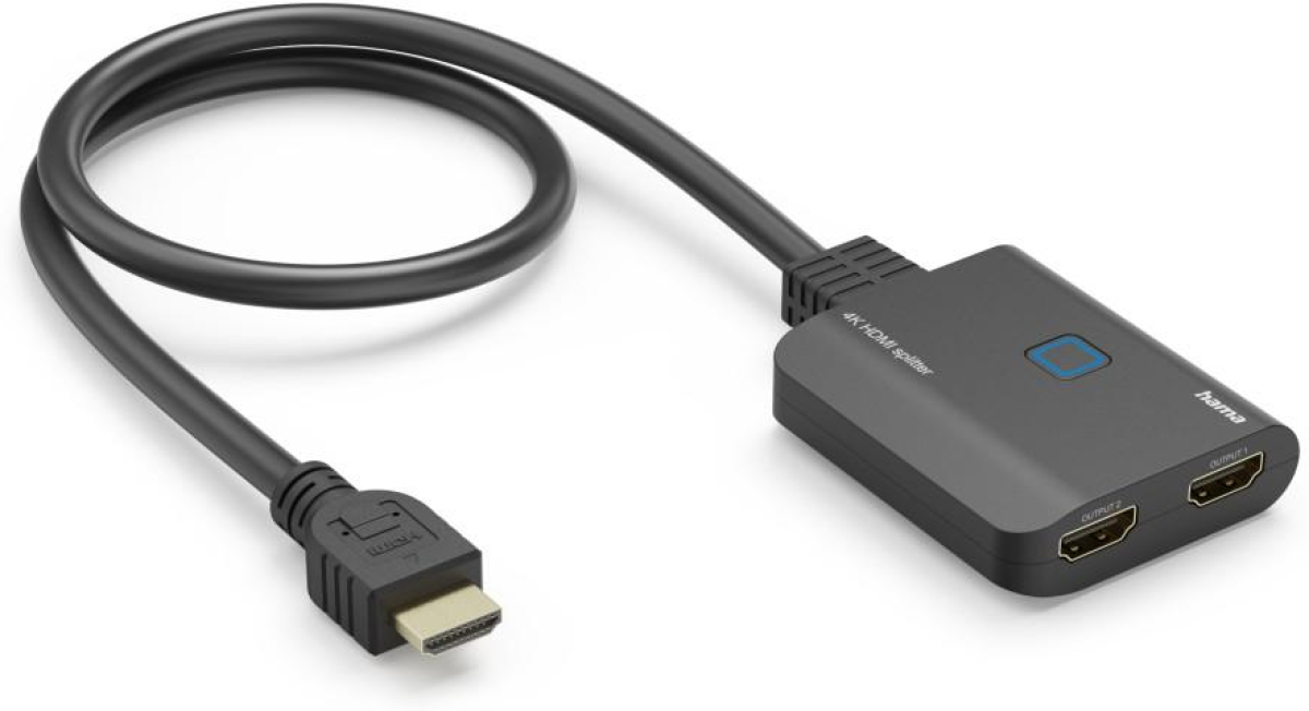 Кабел/адаптер HAMA Сплитер 4K HDMI мъжко - 2 x HDMI женско, черенна ниска цена с бърза доставка - BestPC.BG