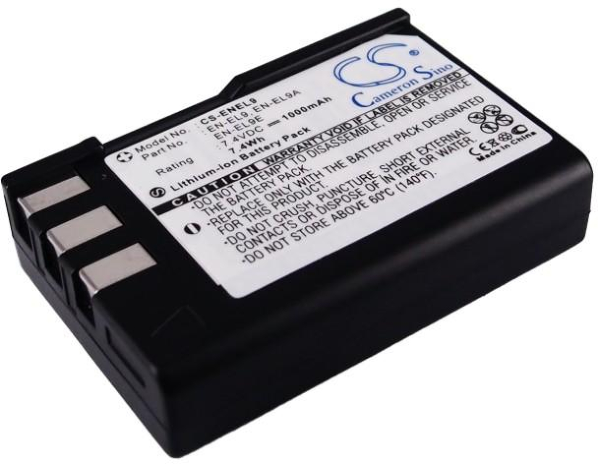 Продукт Батерия за апарат NIKON EN-EL9  D-SLR D40 D60 D3000 D5000, 7.4V, 1000mAh, Li-Ion, Cameron Sinoна ниска цена с бърза доставка - BestPC.BG