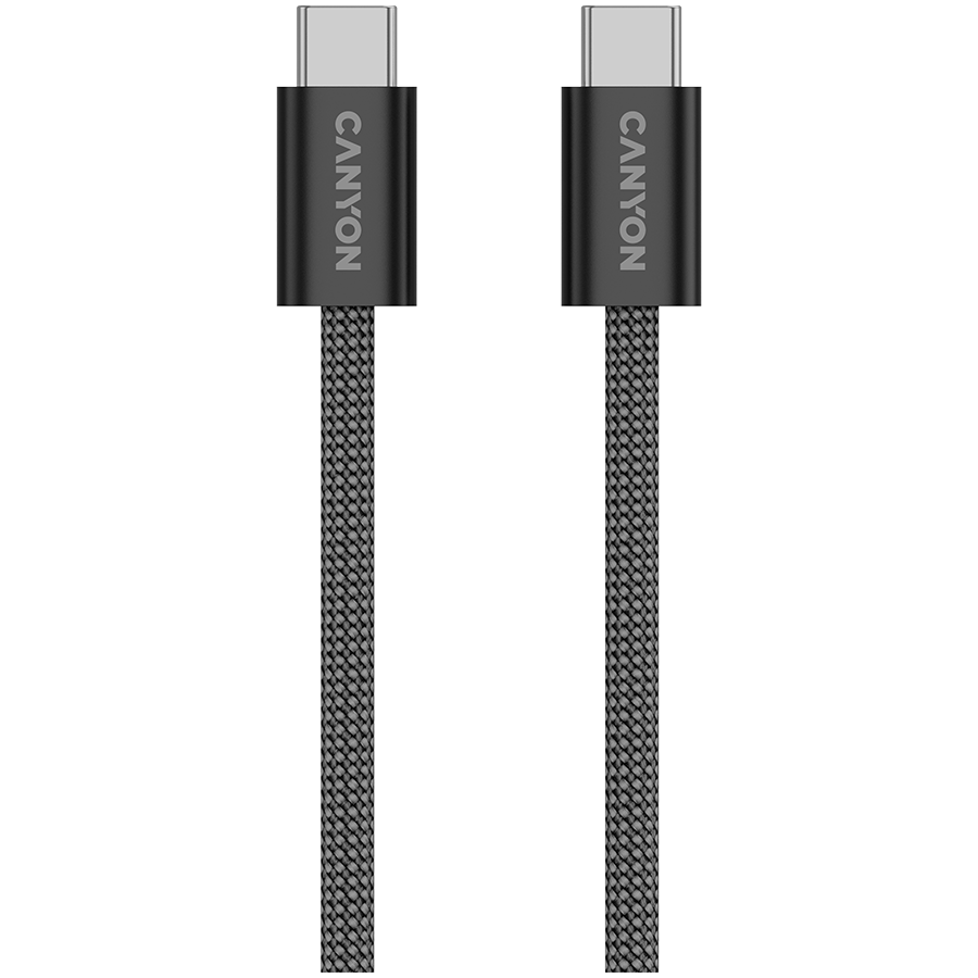 Кабел/адаптер CANYON cable OnWire 60MG C-C 60W Magnet Braided 1m Blackна ниска цена с бърза доставка - BestPC.BG