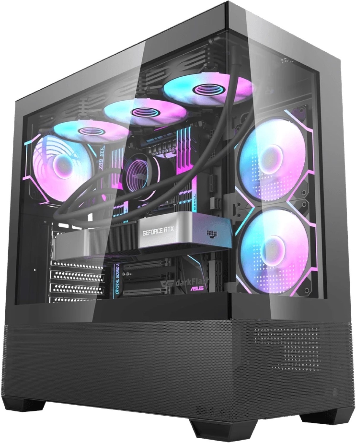 Darkflash кутия Case ATX - DS900 AIR Black - USB-Cна ниска цена с бърза доставка - BestPC.BG