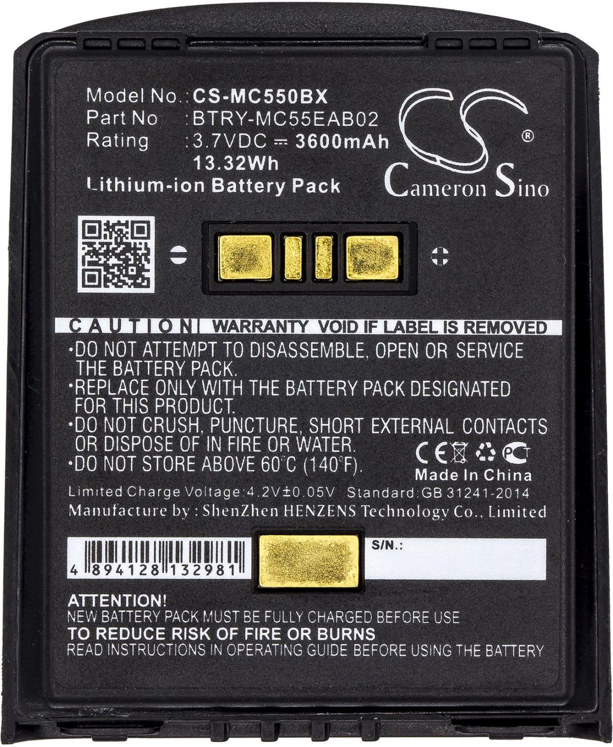Продукт Батерия за баркод скенер Symbol MC55 MC5574 LiIon 3.7V 3600mAh Cameron Sinoна ниска цена с бърза доставка - BestPC.BG