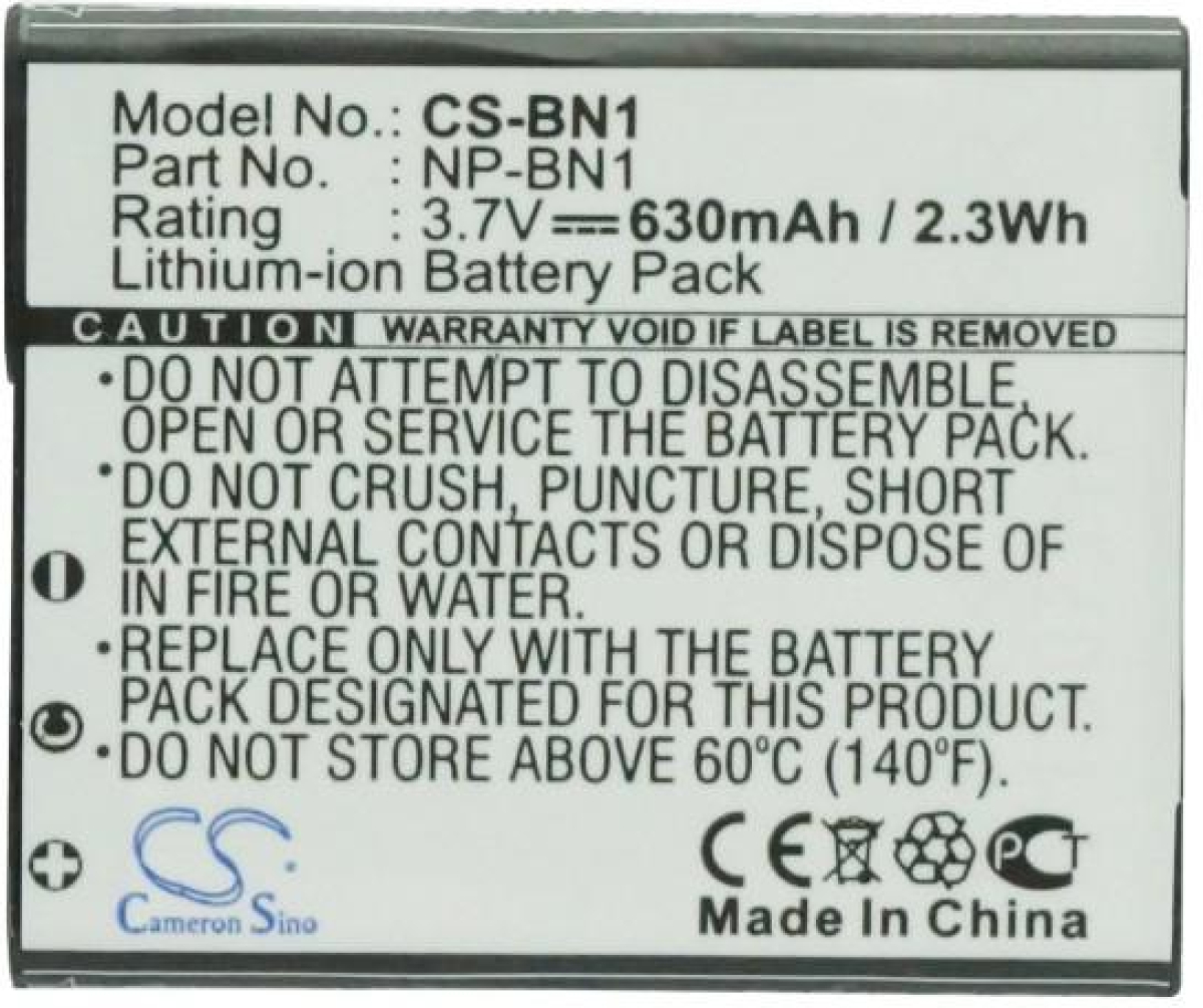 Аксесоар за фотоапарат Cameron Sino - Съвместим с SONY NP BN1 LiIon, 630 mAh, 3.7 V; CS-BN1на ниска цена с бърза доставка - BestPC.BG